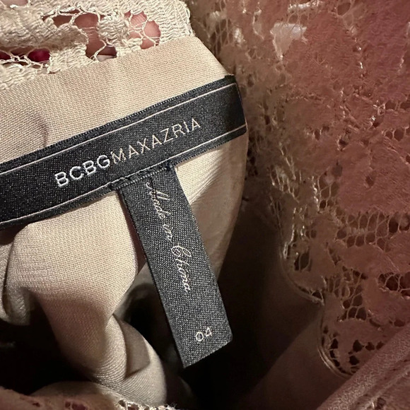 BCBGMAXAZRIA Beige  lace cocktail dress - Picture 7 of 7